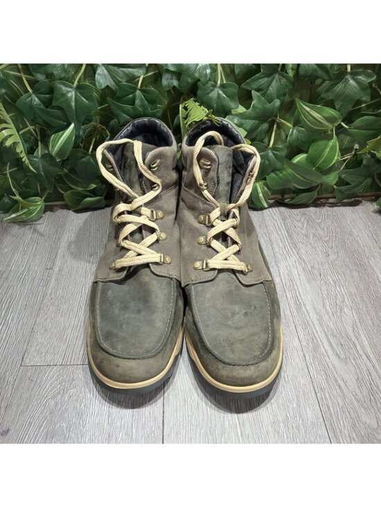 CHACO Men Hiking Nubuck Olive Night Boots Lace Trail Size 12 main image 7